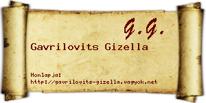 Gavrilovits Gizella névjegykártya